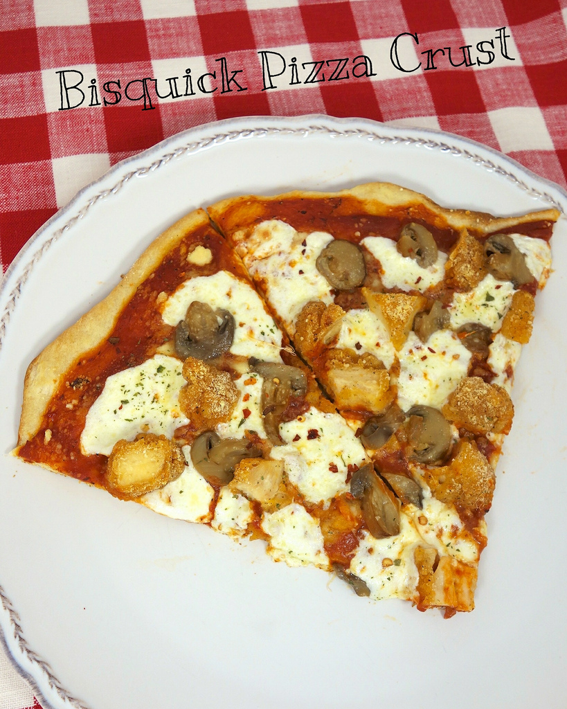 Chicken Parmesan Pizza with Homemade Bisquick Pizza Crust Plain Chicken
